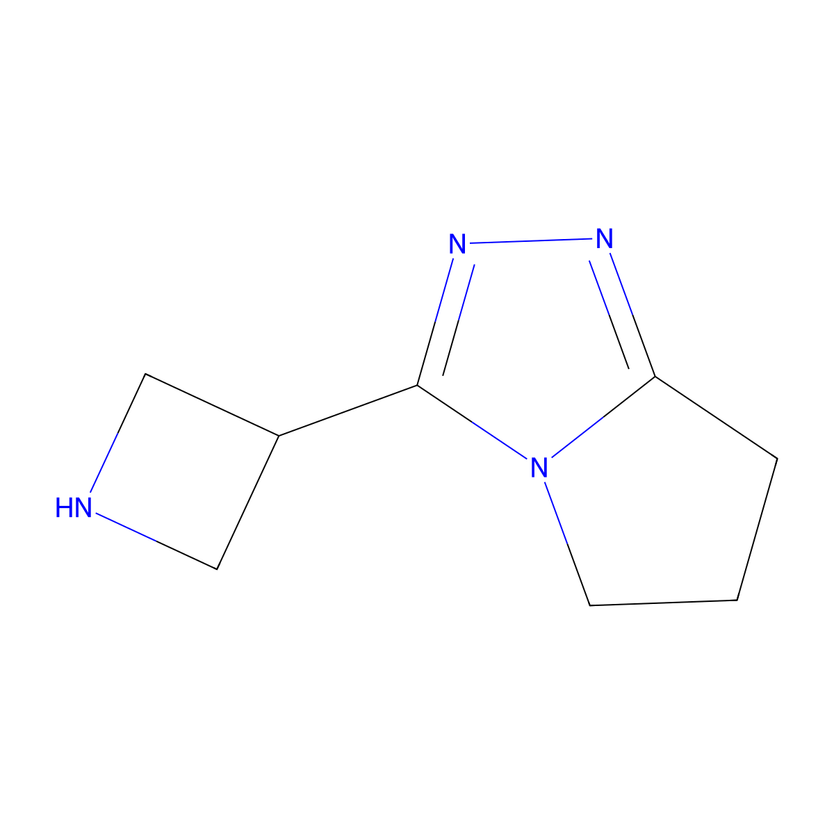 3-{5H,6H,7H-pyrrolo[2,1-c][1,2,4]triazol-3-yl}azetidine molecular structure, CAS 2989703-33-3