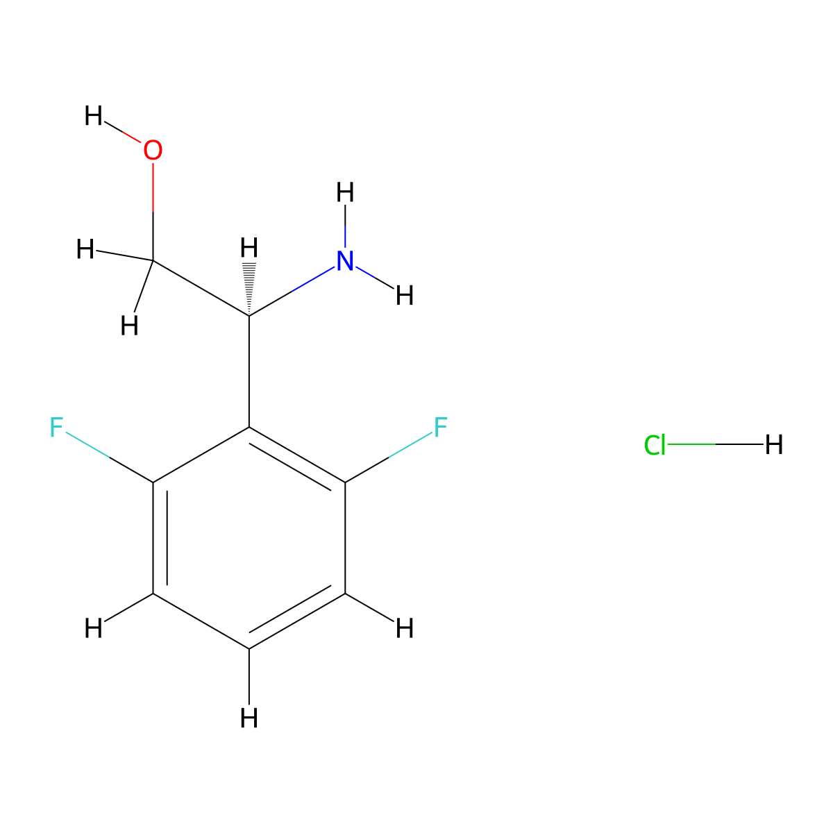 (S)-2-Amino-2-(2,6-difluorophenyl)ethan-1-ol hydrochloride molecular structure, CAS 2989851-12-7