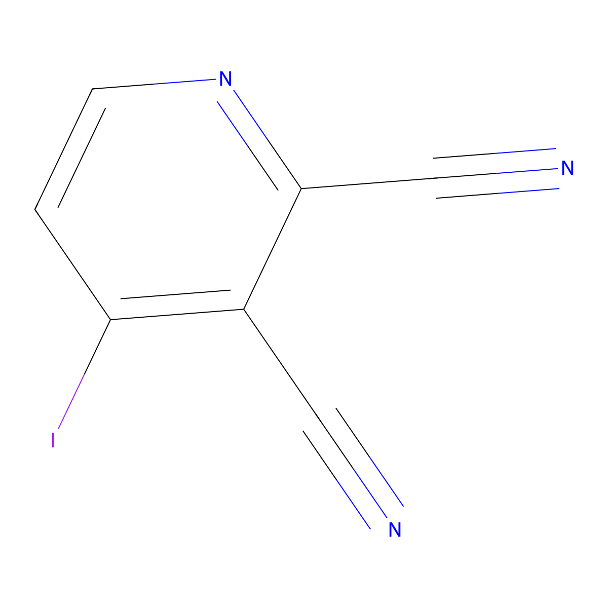 4-Iodopyridine-2,3-dicarbonitrile molecular structure, CAS 2989887-12-7