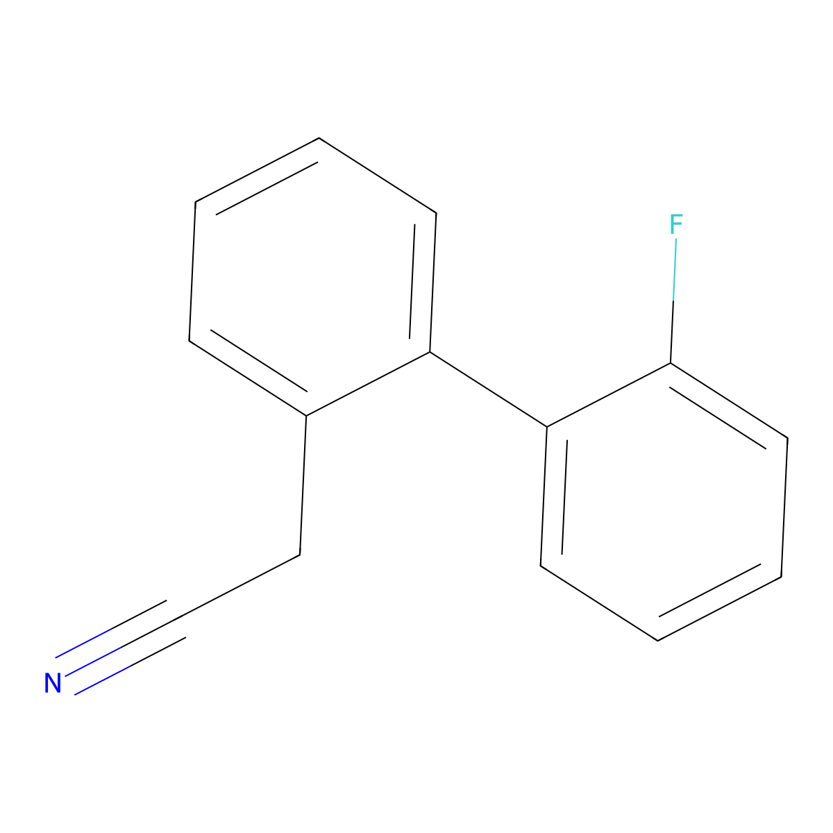 2-(2'-Fluoro-[1,1'-biphenyl]-2-yl)acetonitrile molecular structure, CAS 2989904-05-2