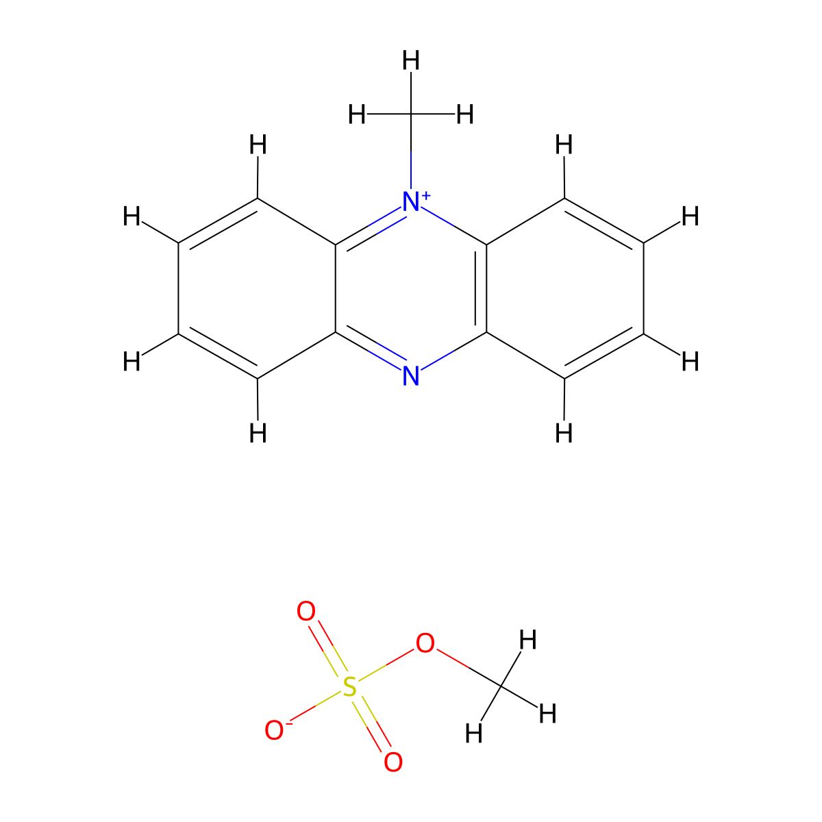 Phenazine Methosulfate molecular structure, CAS 299-11-6
