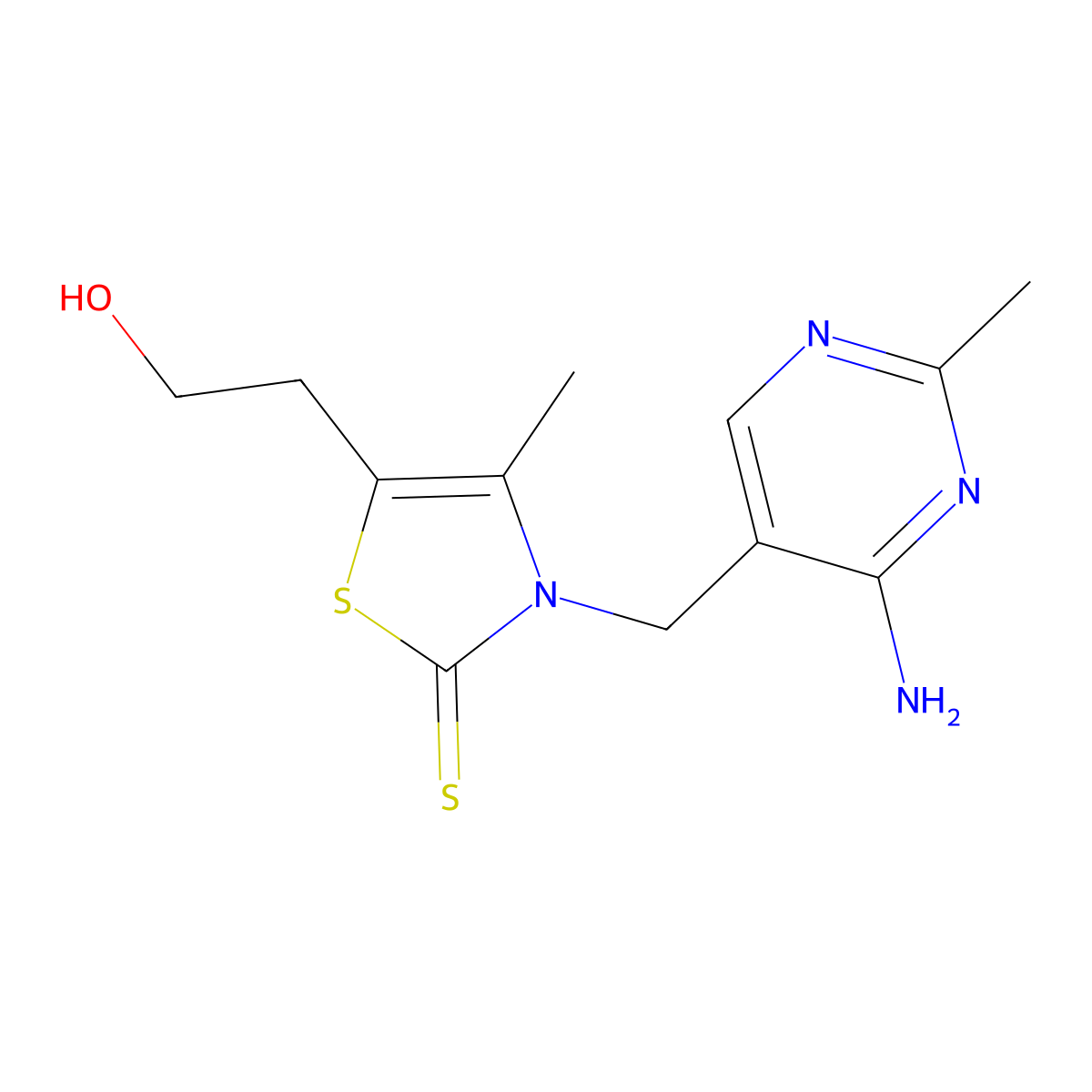 Thiothiamine molecular structure, CAS 299-35-4
