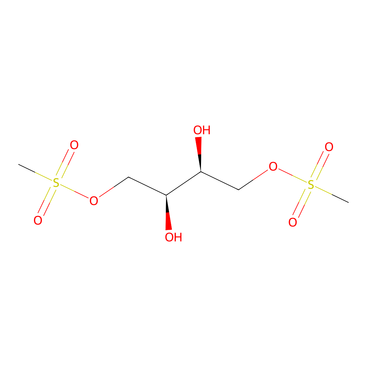 Treosulfan molecular structure, CAS 299-75-2