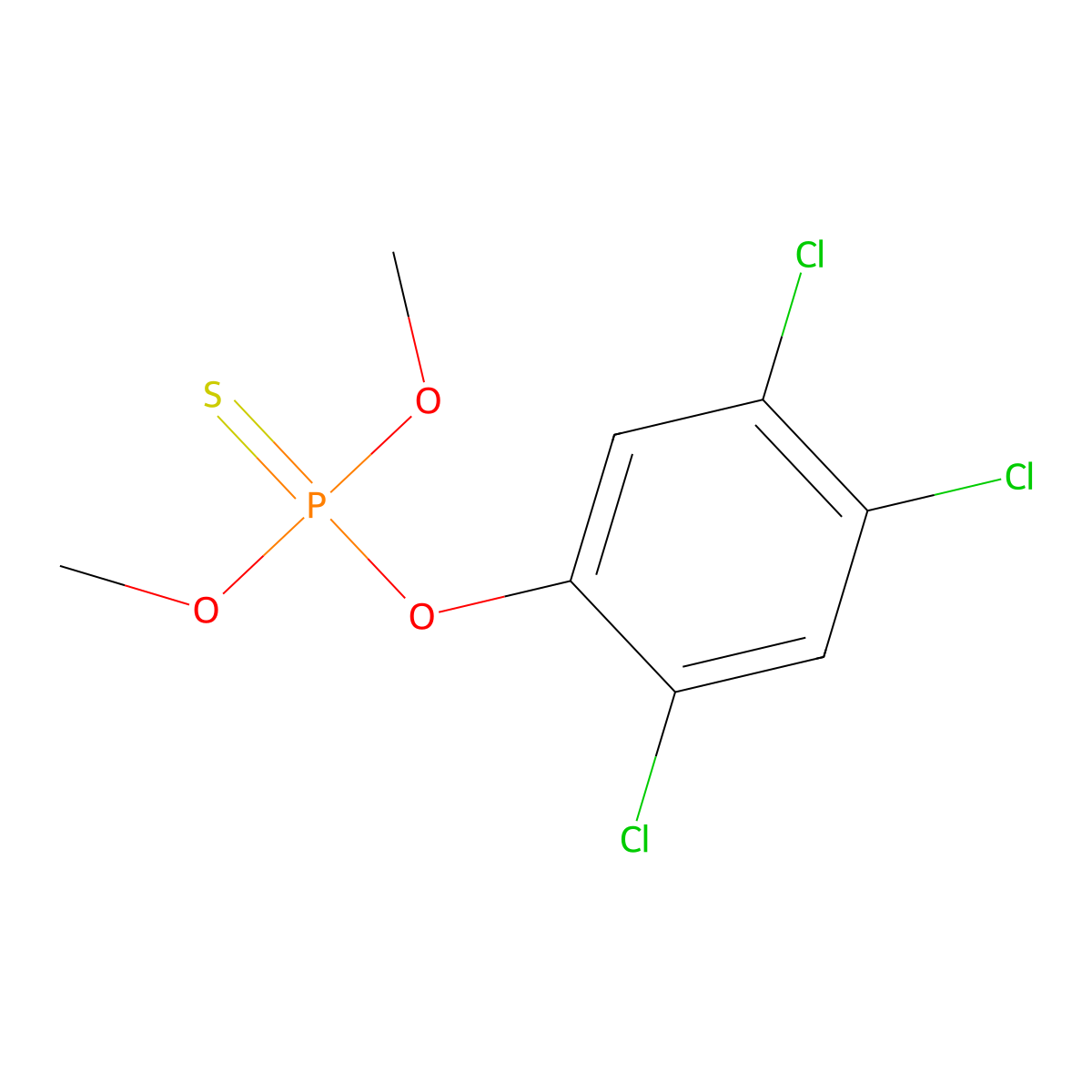 Fenchlorphos molecular structure, CAS 299-84-3