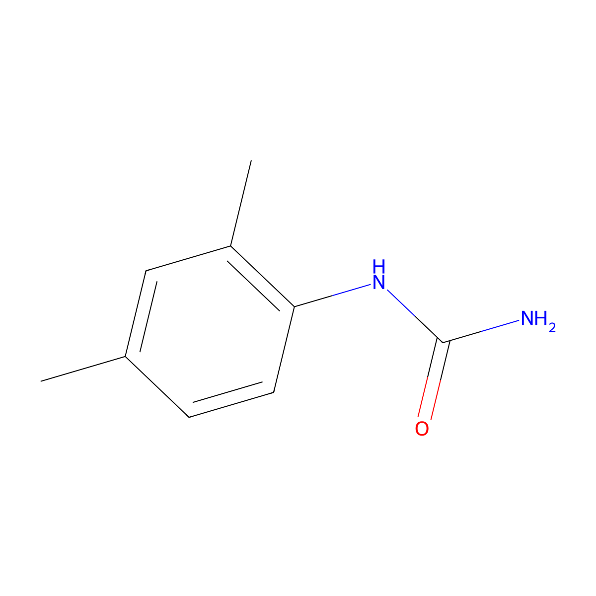 2,4-Dimethylphenylurea molecular structure, CAS 2990-02-5