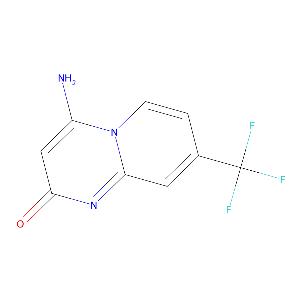 4-amino-8-(trifluoromethyl)-2H-pyrido[1,2-a]pyrimidin-2-one molecular structure, CAS 2990059-69-1