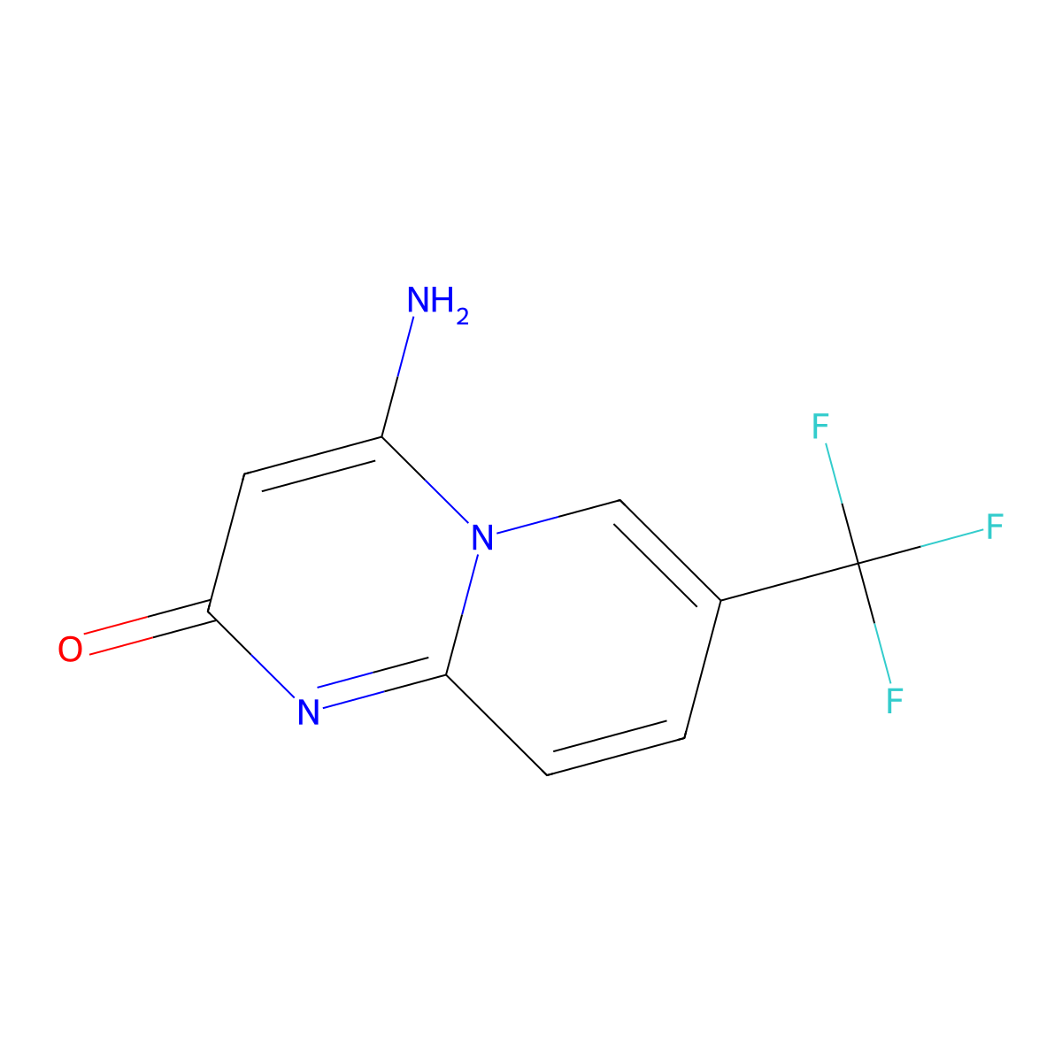 4-amino-7-(trifluoromethyl)-2H-pyrido[1,2-a]pyrimidin-2-one molecular structure, CAS 2990108-25-1