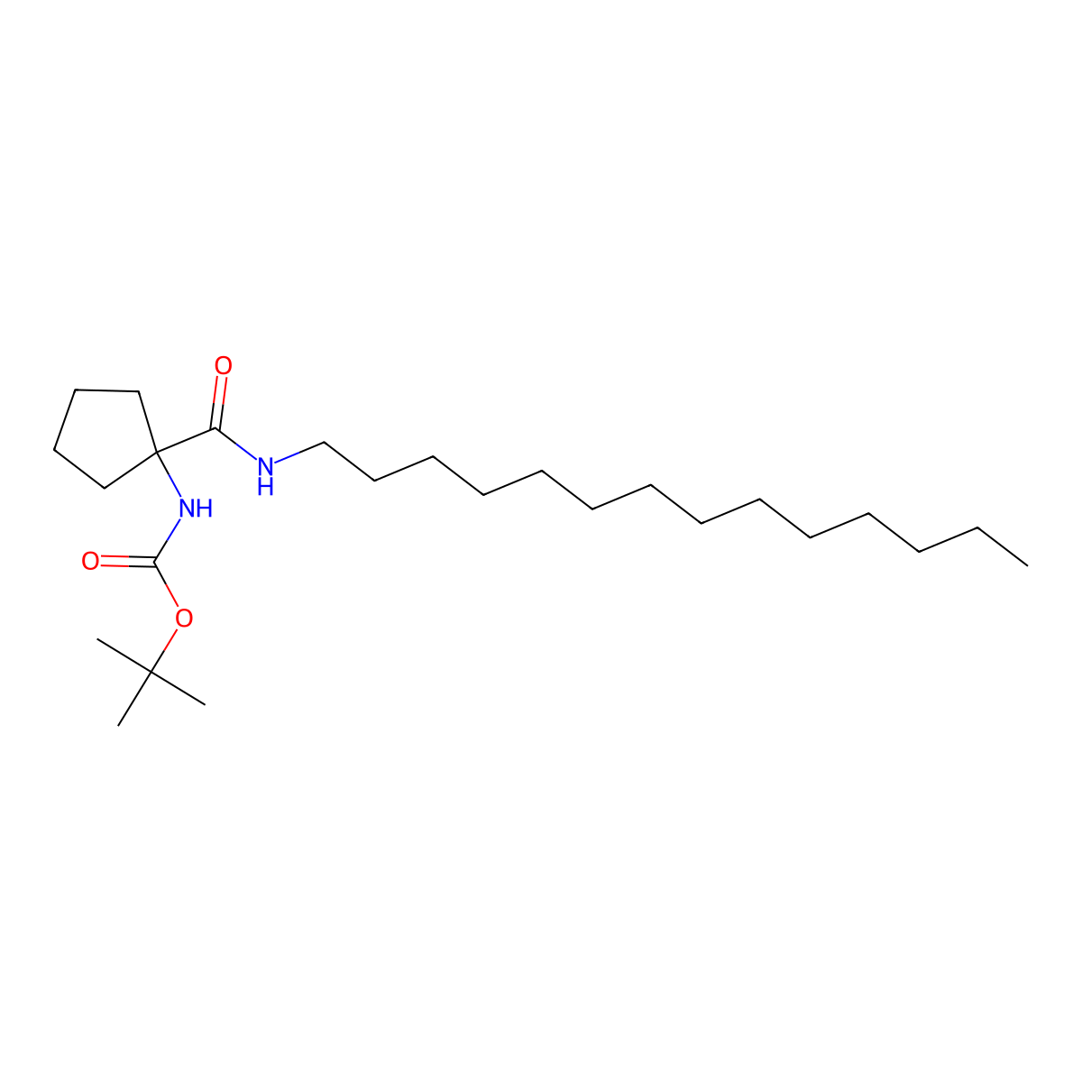 Tert-butyl (1-(tetradecylcarbamoyl)cyclopentyl)carbamate molecular structure, CAS 2990112-81-5