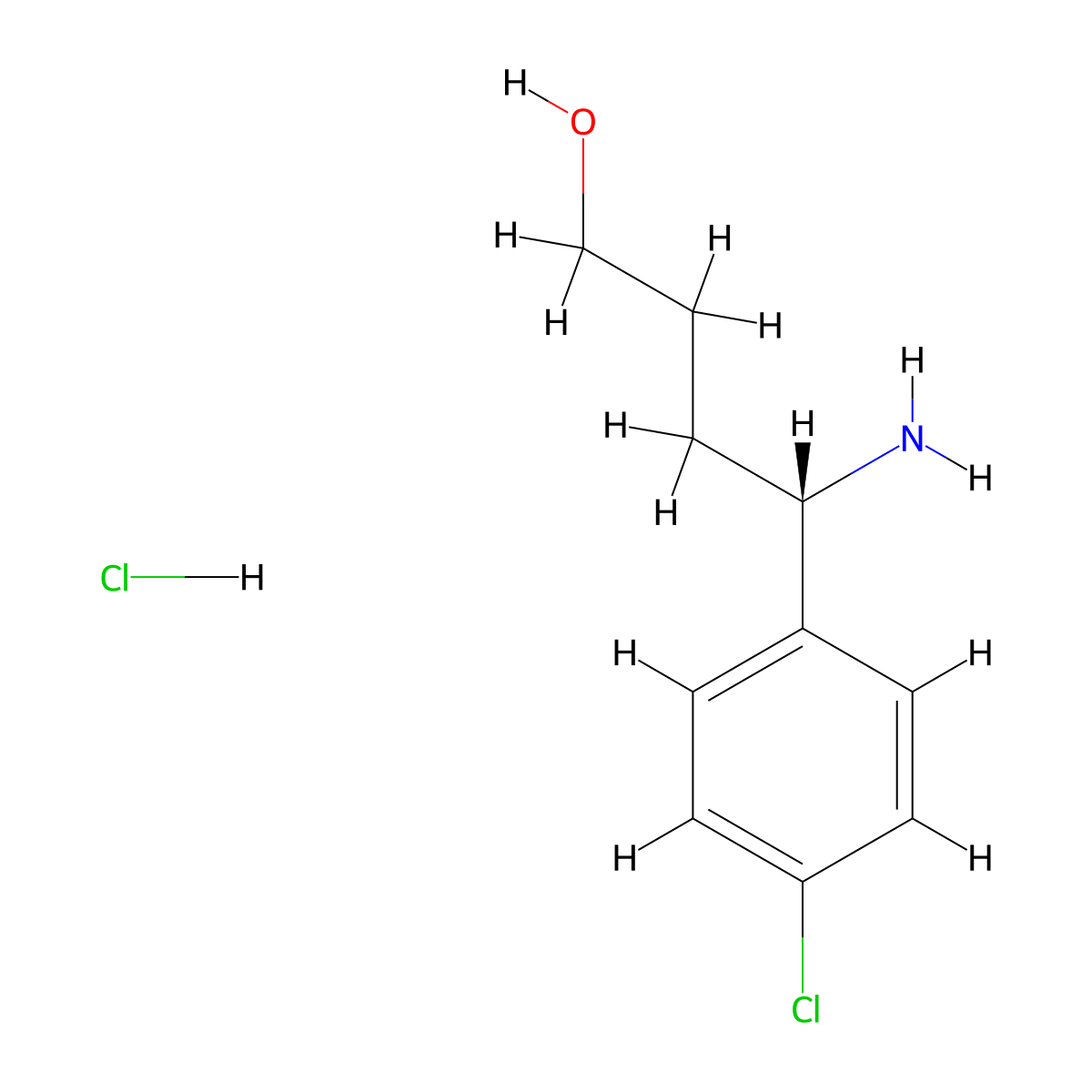 (S)-4-Amino-4-(4-chlorophenyl)butan-1-ol hydrochloride molecular structure, CAS 2990148-40-6