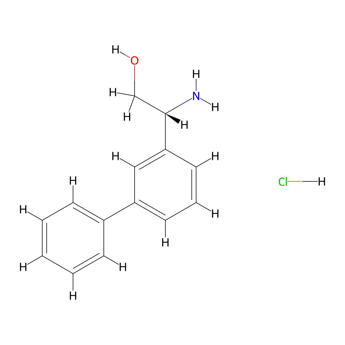 (R)-2-([1,1'-Biphenyl]-3-yl)-2-aminoethan-1-ol hydrochloride molecular structure, CAS 2990170-46-0
