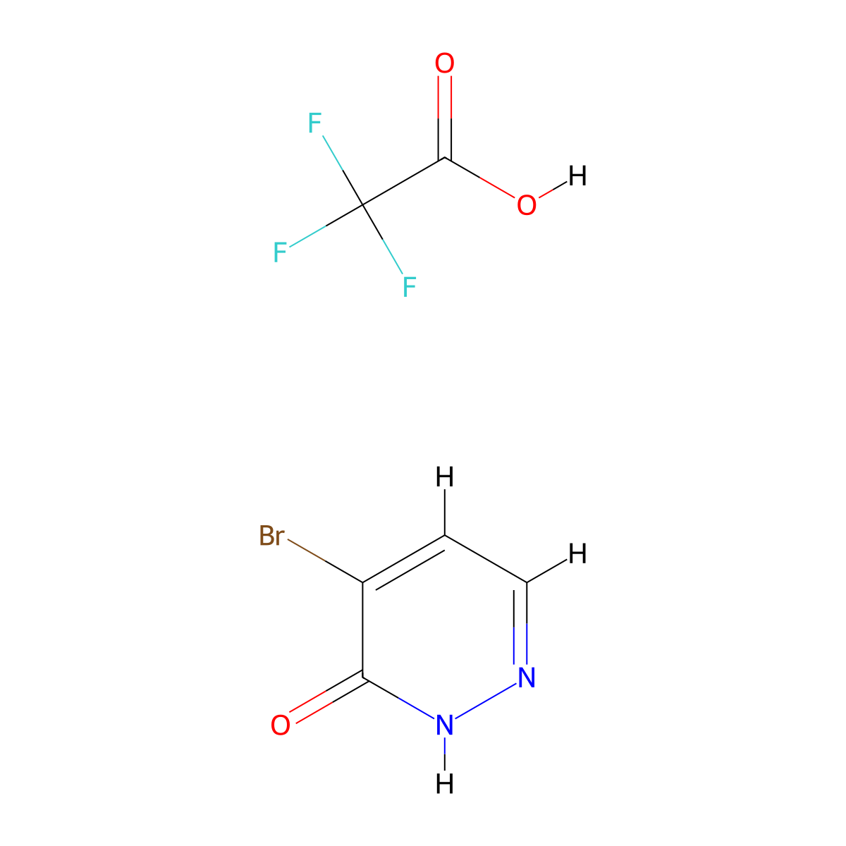 4-bromopyridazin-3(2H)-one 2,2,2-trifluoroacetate molecular structure, CAS 2990314-12-8