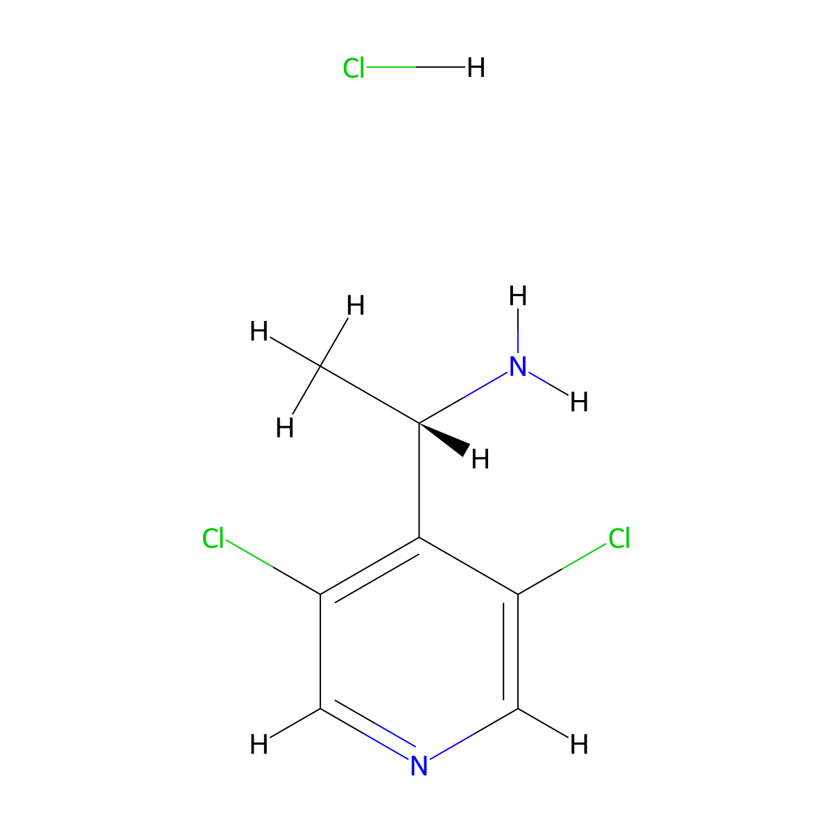 (S)-1-(3,5-Dichloropyridin-4-yl)ethan-1-amine hydrochloride molecular structure, CAS 2990328-18-0