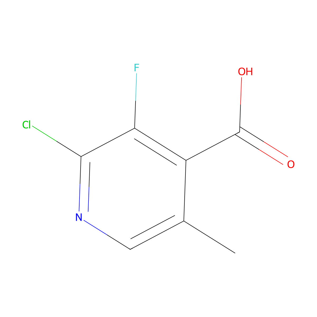 4-Pyridinecarboxylic acid, 2-chloro-3-fluoro-5-methyl- molecular structure, CAS 2990335-01-6