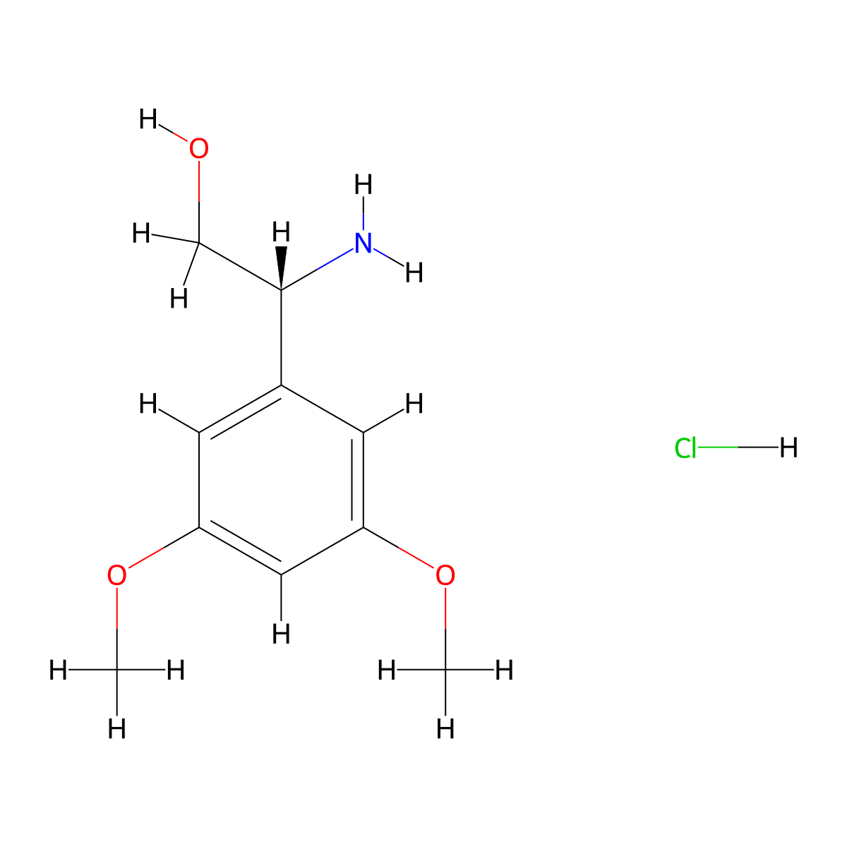 (R)-2-Amino-2-(3,5-dimethoxyphenyl)ethan-1-ol hydrochloride molecular structure, CAS 2990431-71-3