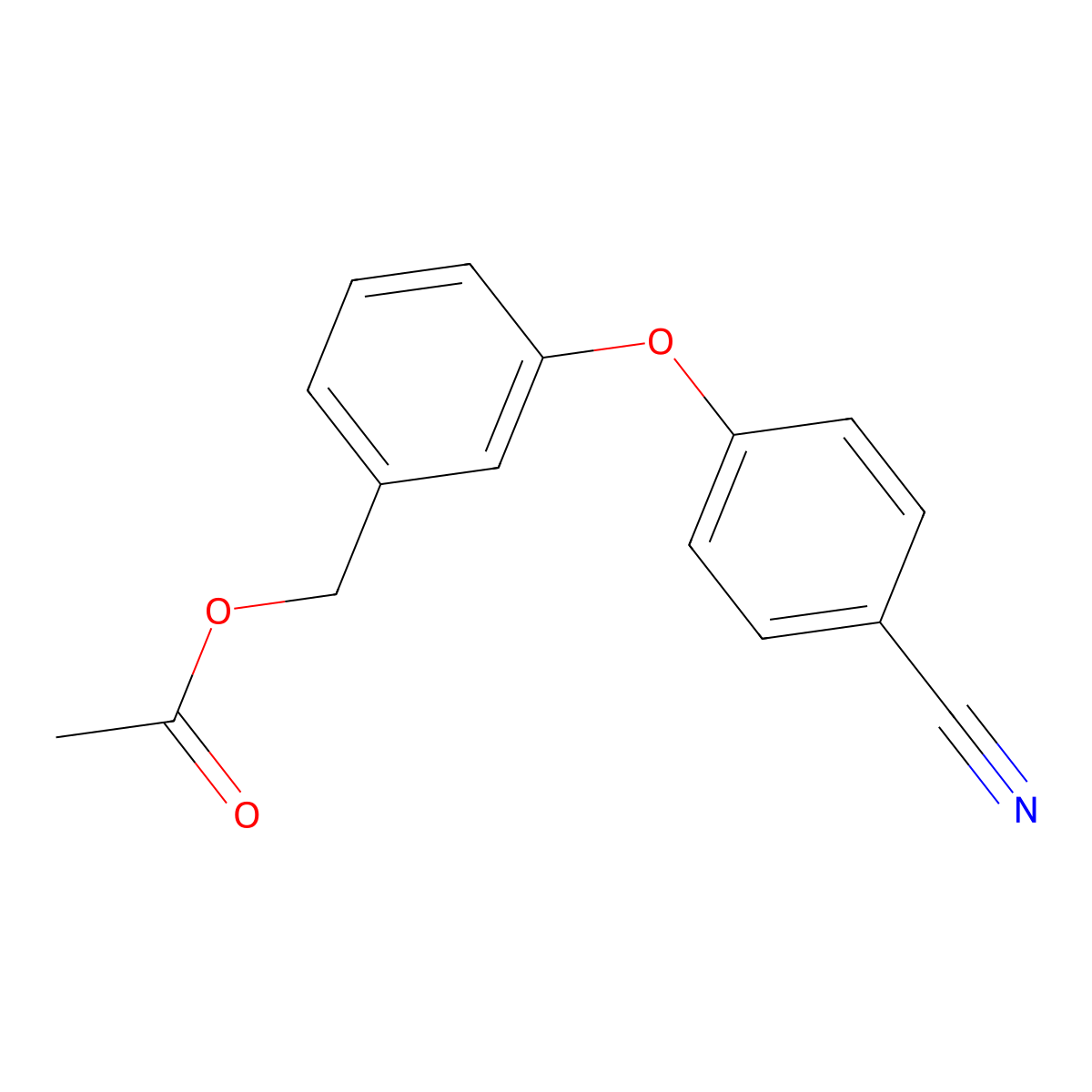 3-(4-Cyanophenoxy)benzyl Acetate molecular structure, CAS 2990481-66-6
