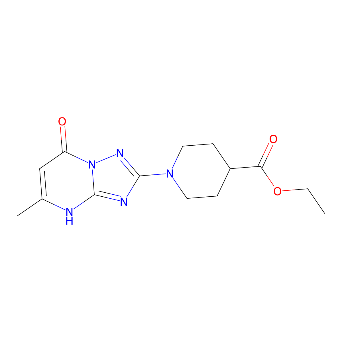 ethyl 1-{5-methyl-7-oxo-4H,7H-[1,2,4]triazolo[1,5-a]pyrimidin-2-yl}piperidine-4-carboxylate molecular structure, CAS 2990482-60-3
