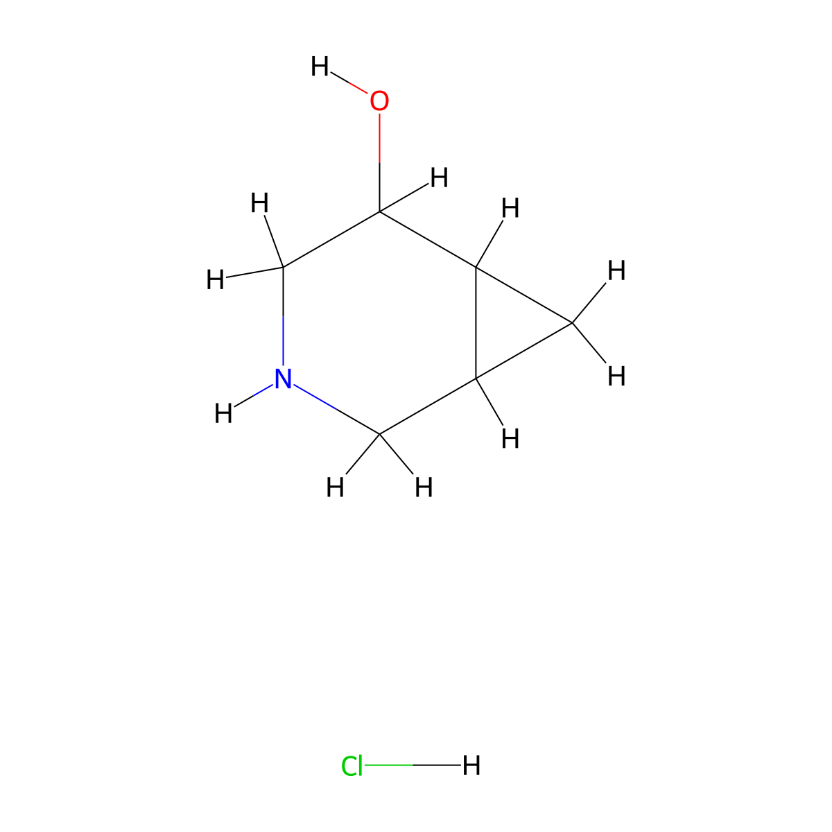 3-Azabicyclo[4.1.0]heptan-5-OL hcl molecular structure, CAS 2990492-42-5