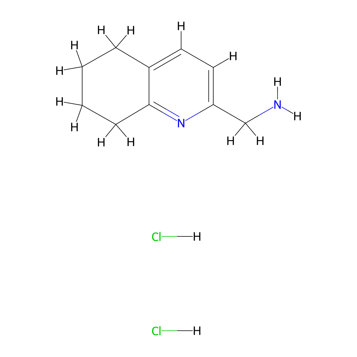 1-(5,6,7,8-Tetrahydroquinolin-2-yl)methanamine dihydrochloride molecular structure, CAS 2990506-99-3