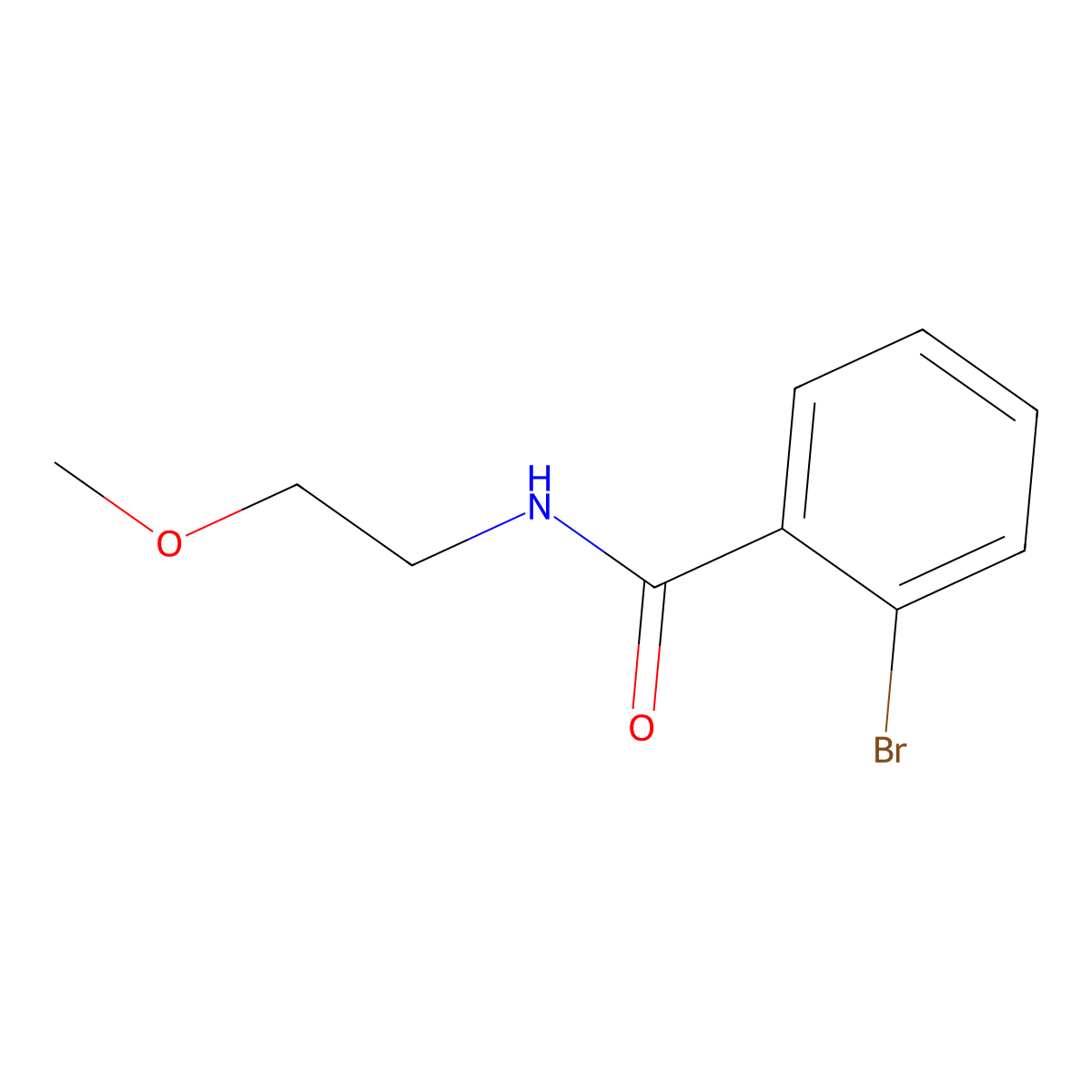 2-bromo-N-(2-methoxyethyl)benzamide molecular structure, CAS 2990516-16-8