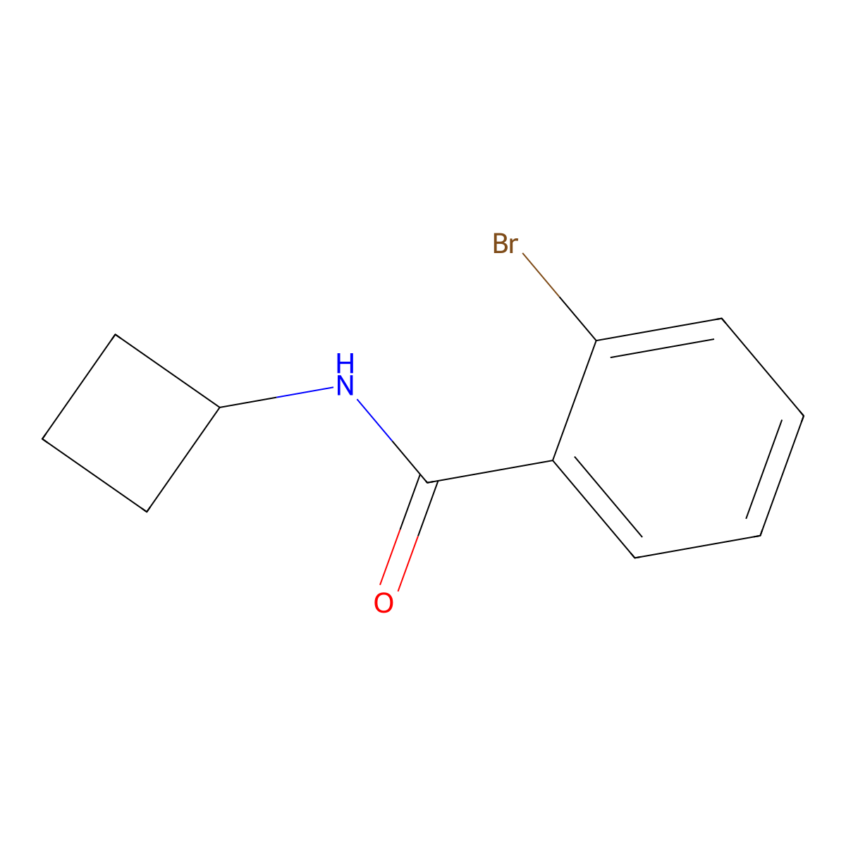 2-bromo-N-cyclobutylbenzamide molecular structure, CAS 2990523-77-6