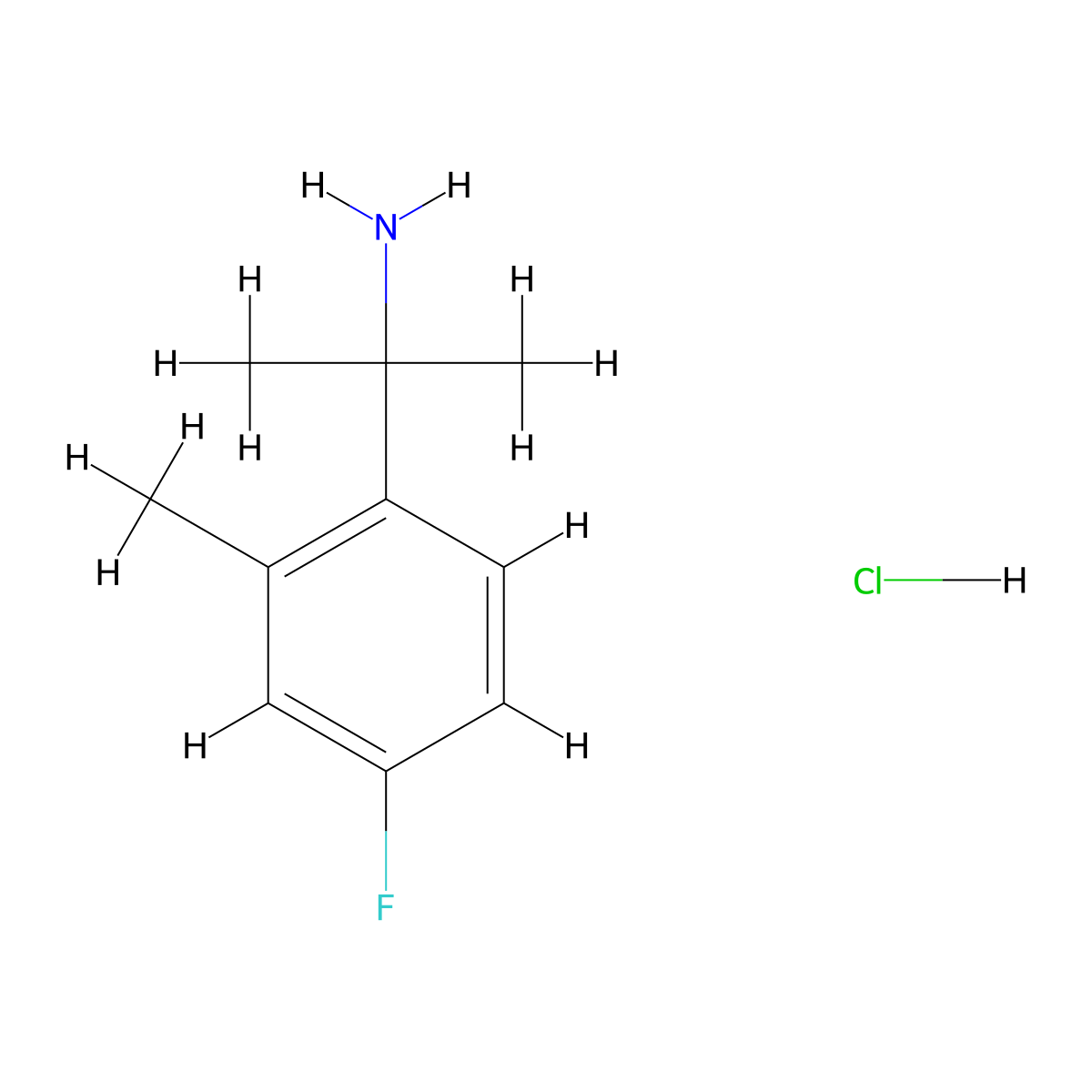 2-(4-Fluoro-2-methylphenyl)propan-2-amine hydrochloride molecular structure, CAS 2990548-08-6