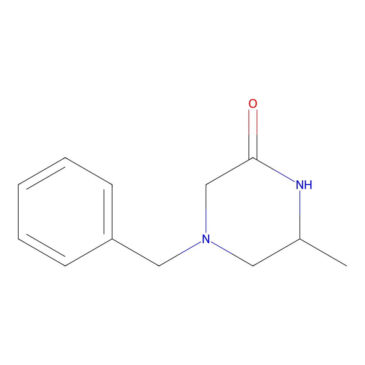 4-Benzyl-6-methylpiperazin-2-one molecular structure, CAS 29906-49-8