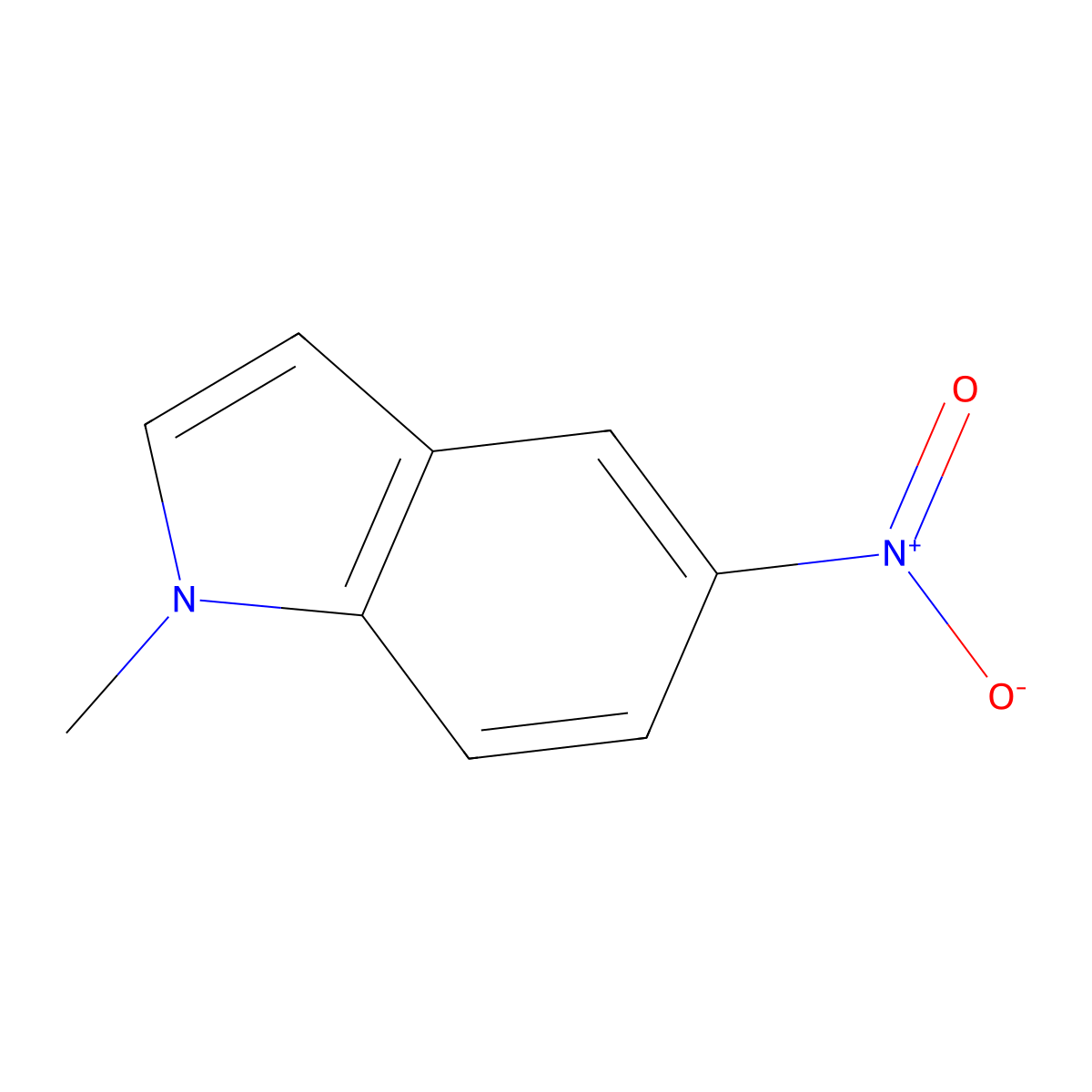 1H-Indole, 1-methyl-5-nitro- molecular structure, CAS 29906-67-0