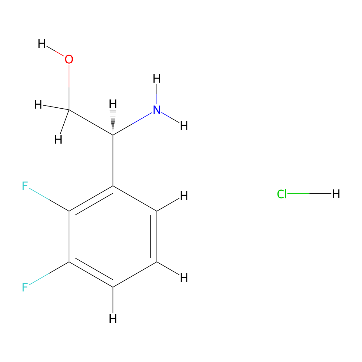 (S)-2-Amino-2-(2,3-difluorophenyl)ethan-1-ol (hydrochloride) molecular structure, CAS 2990738-94-6