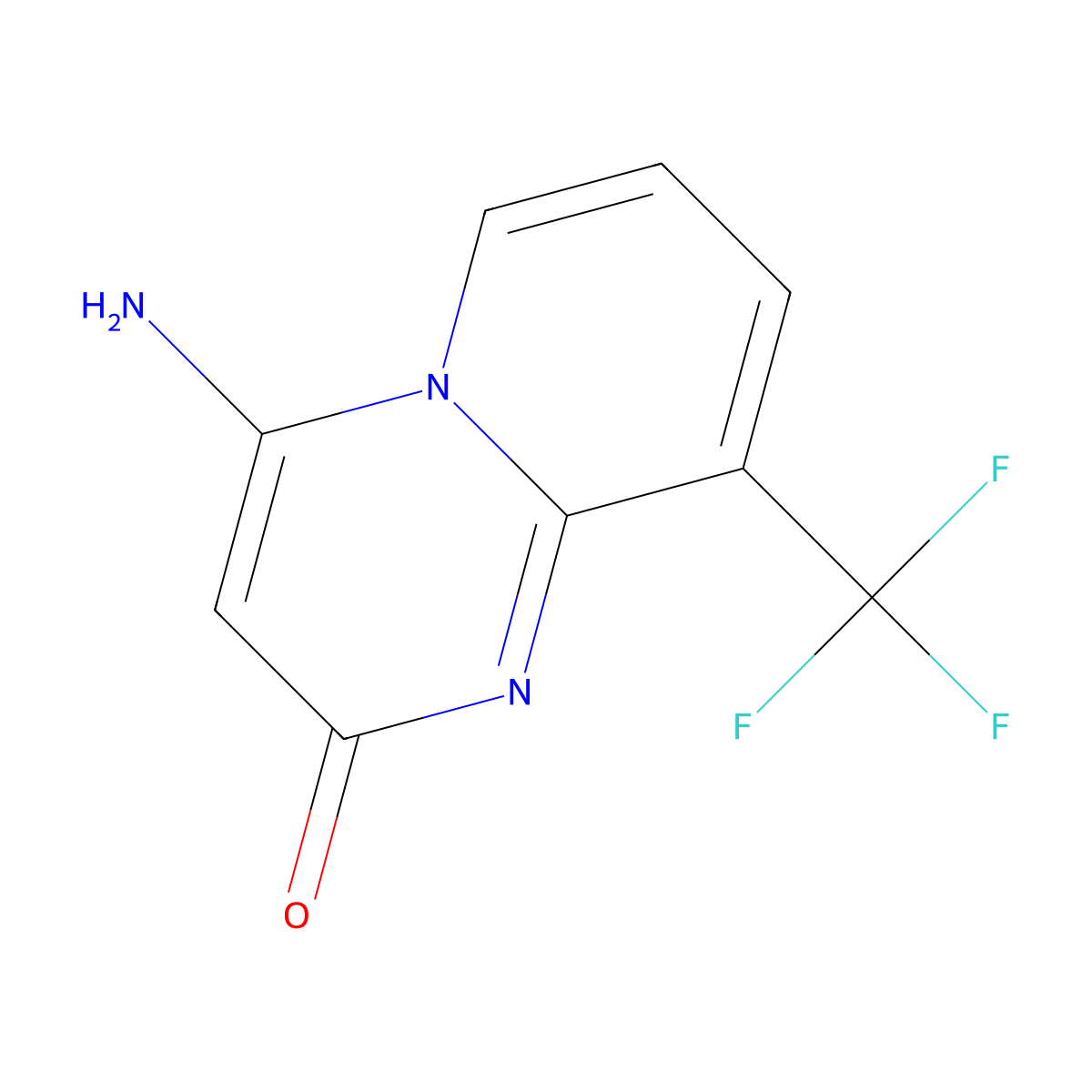 4-amino-9-(trifluoromethyl)-2H-pyrido[1,2-a]pyrimidin-2-one molecular structure, CAS 2990771-50-9