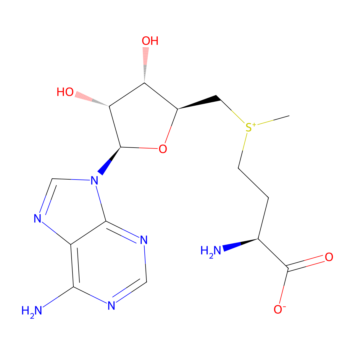 S-Adenosylmethionine molecular structure, CAS 29908-03-0
