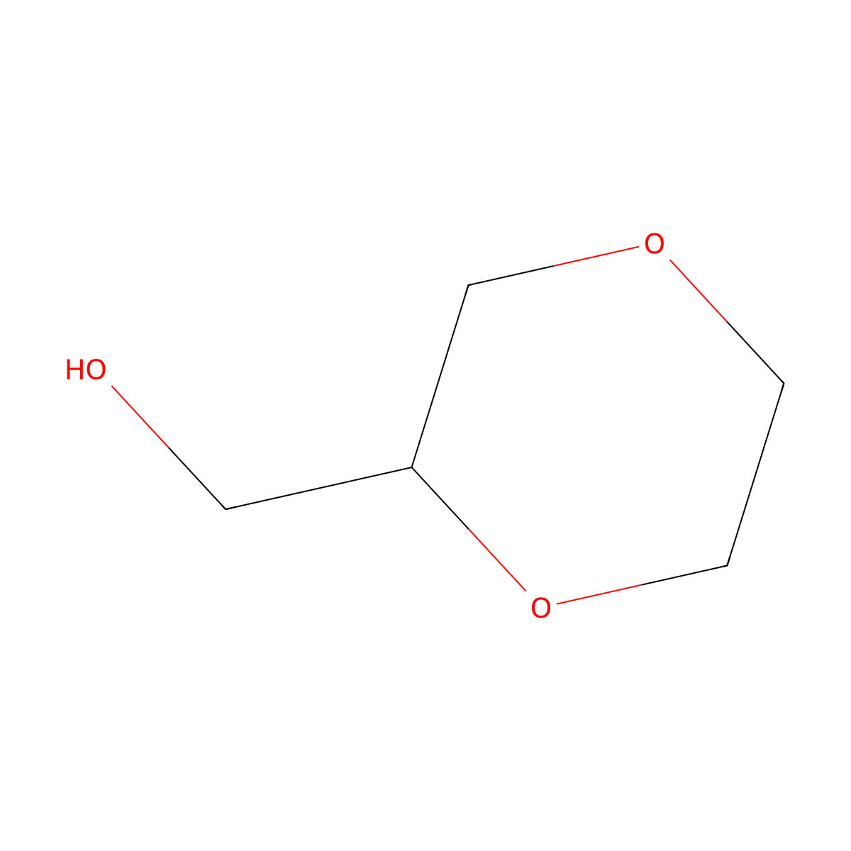 (1,4-Dioxan-2-yl)methanol molecular structure, CAS 29908-11-0