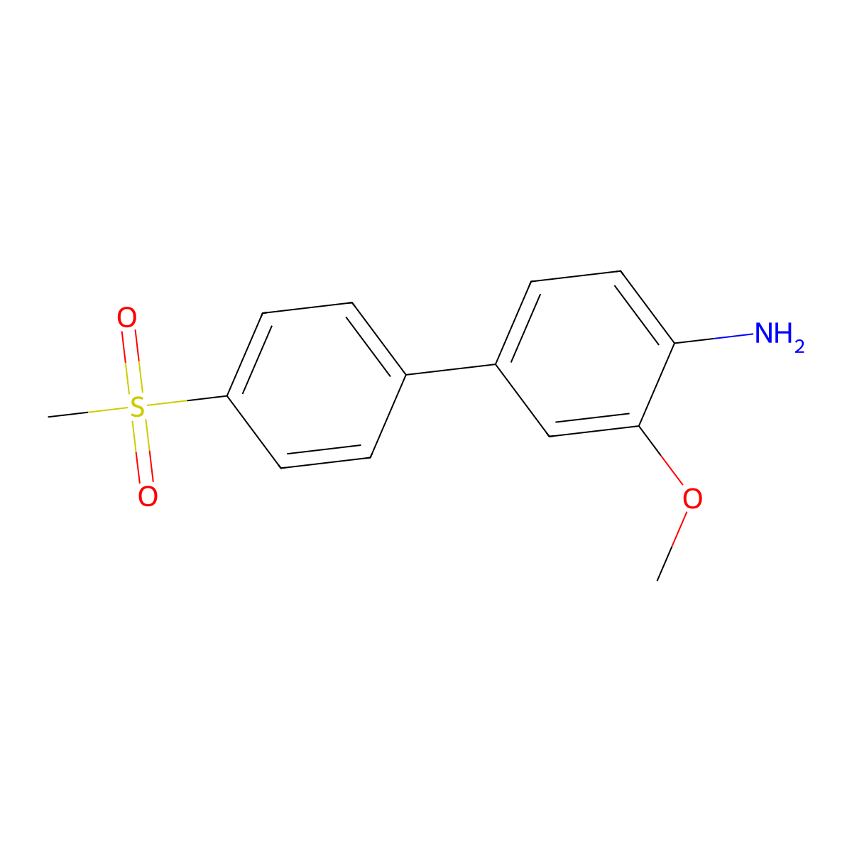 3-Methoxy-4'-(methylsulfonyl)-[1,1'-biphenyl]-4-amine molecular structure, CAS 2990881-38-2