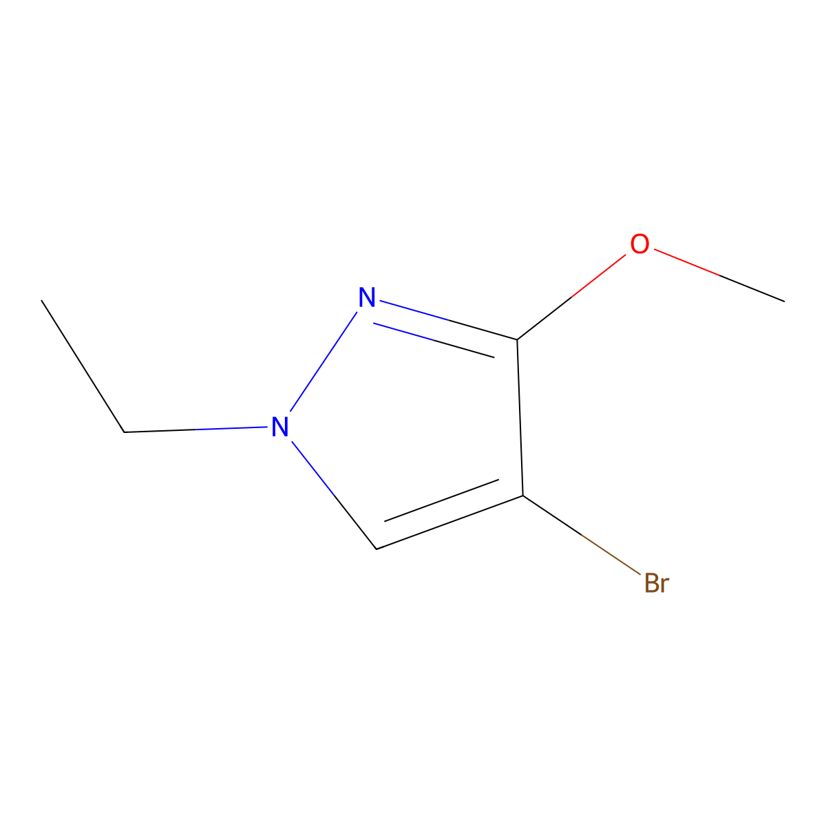 4-Bromo-1-ethyl-3-methoxy-1H-pyrazole molecular structure, CAS 2990896-15-4