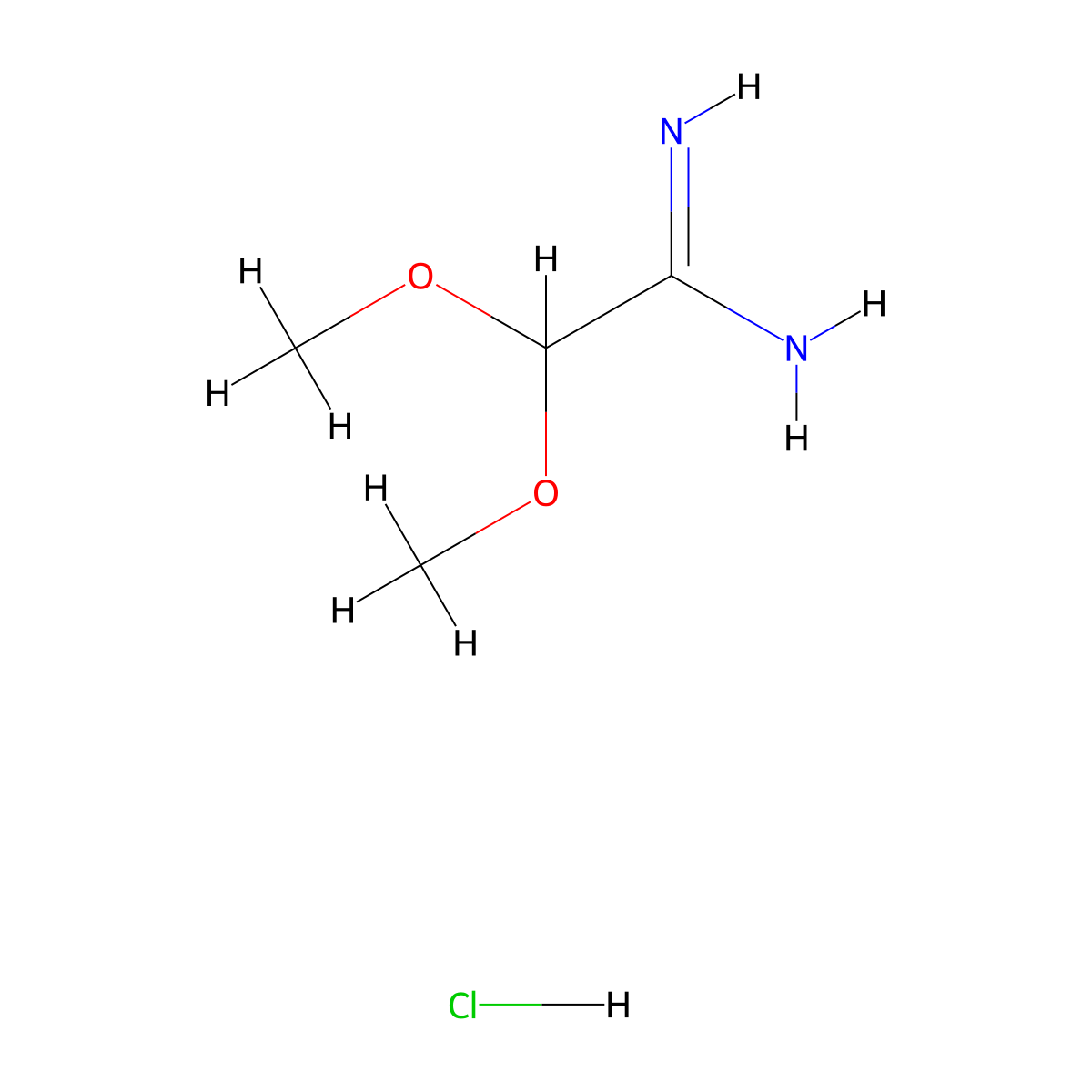 2,2-Dimethoxyacetimidamide hydrochloride molecular structure, CAS 2990902-84-4