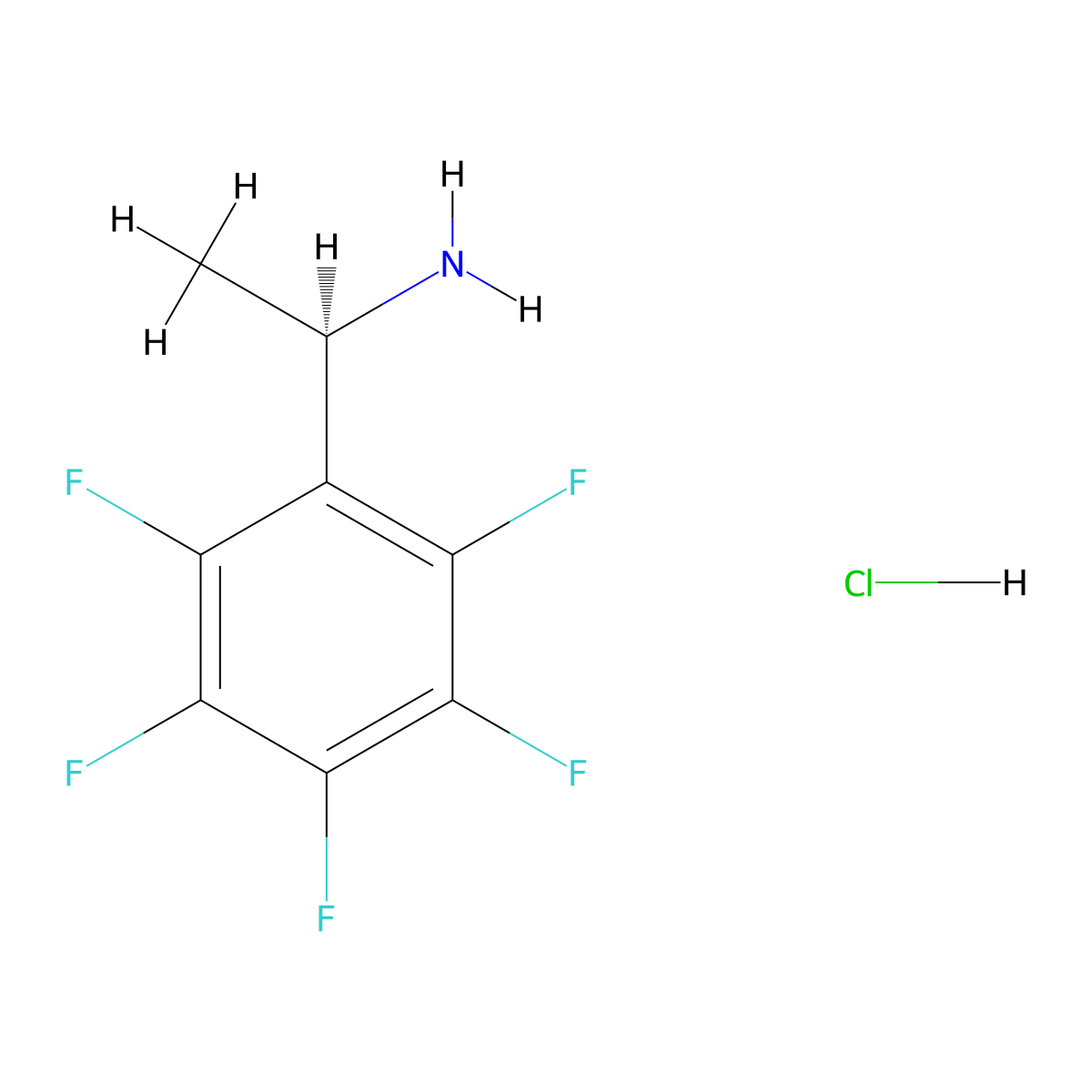 (1R)-1-(2,3,4,5,6-pentafluorophenyl)ethanamine;hydrochloride molecular structure, CAS 2990902-98-0