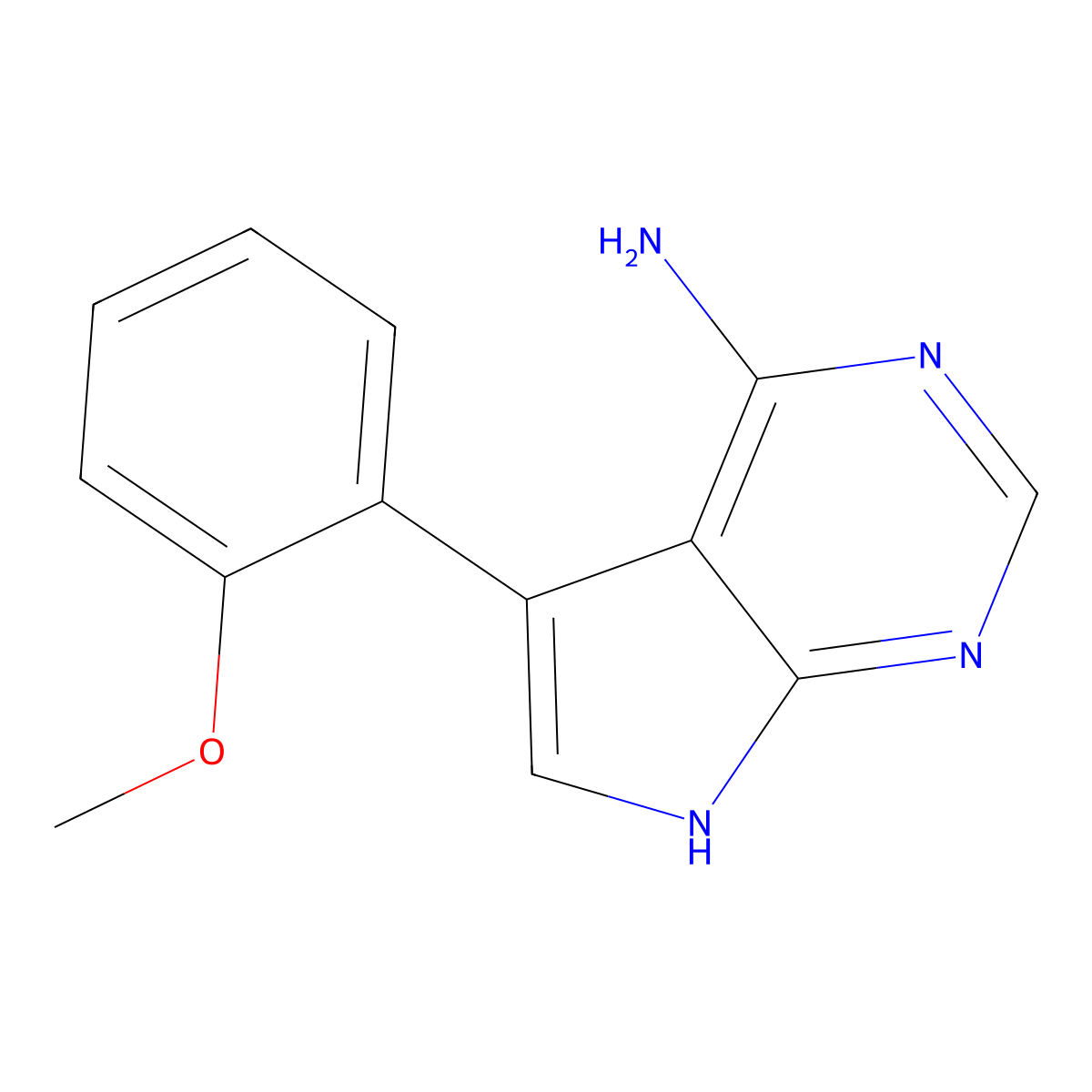 5-(2-Methoxyphenyl)-7H-pyrrolo[2,3-d]pyrimidin-4-amine molecular structure, CAS 2990991-38-1