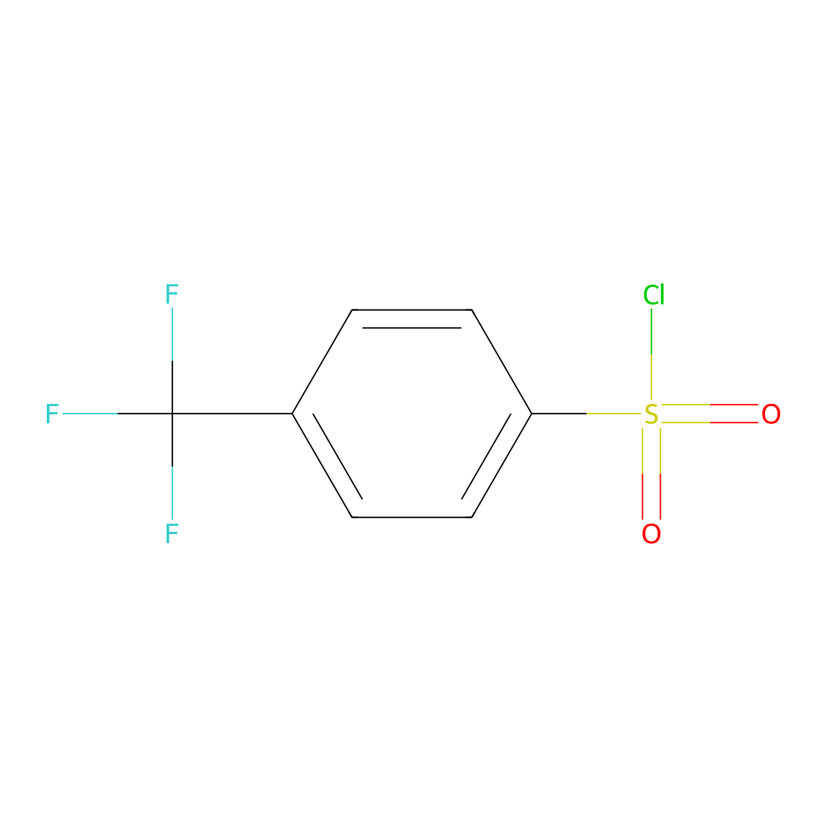4-(Trifluoromethyl)benzenesulfonyl chloride molecular structure, CAS 2991-42-6