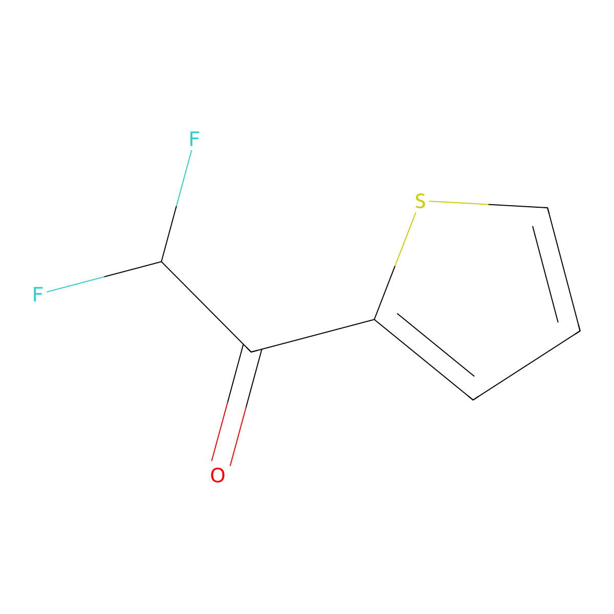 2,2-Difluoro-1-(thiophen-2-yl)ethan-1-one molecular structure, CAS 2991-99-3