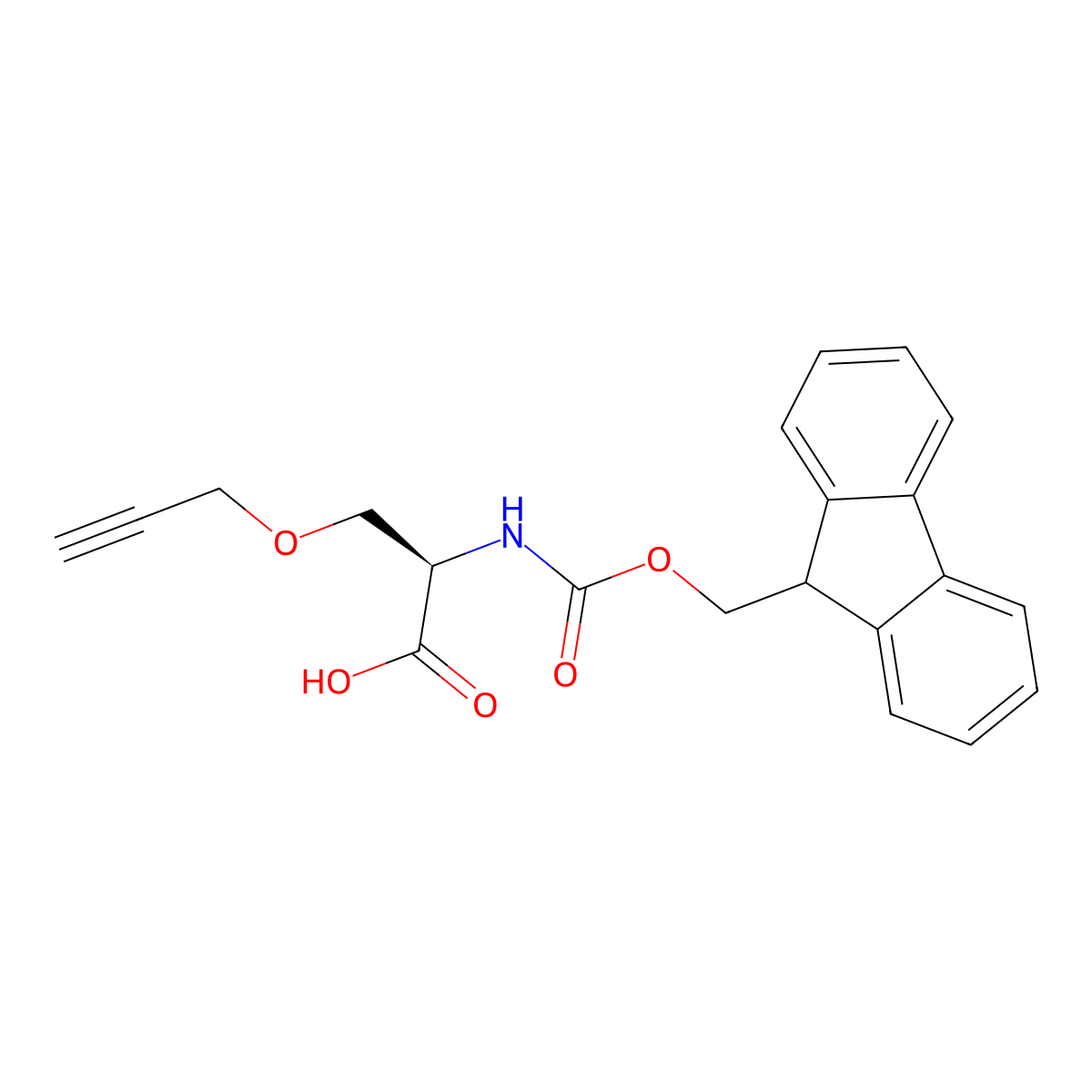 Fmoc-D-Ser(O-propargyl)-OH molecular structure, CAS 2991228-27-2