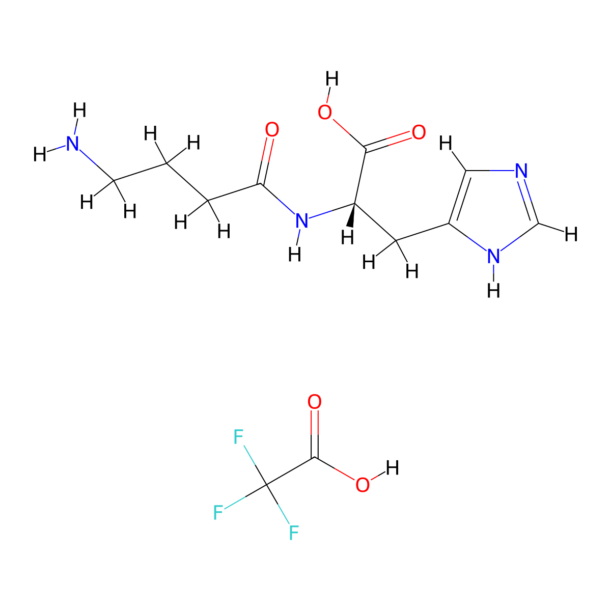 Homocarnosine (TFA) molecular structure, CAS 2991254-59-0