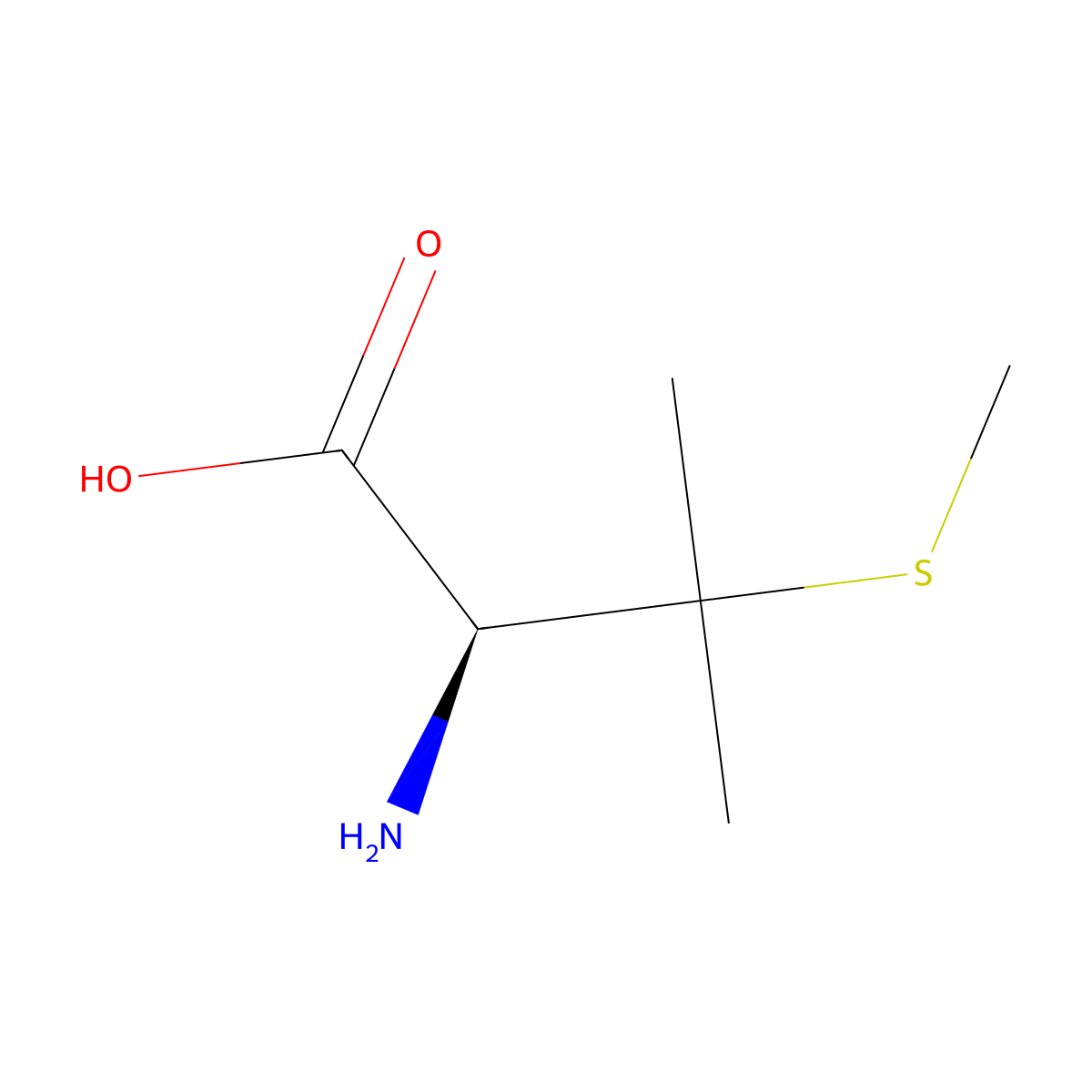 D-Valine, 3-(methylthio)- molecular structure, CAS 29913-84-6