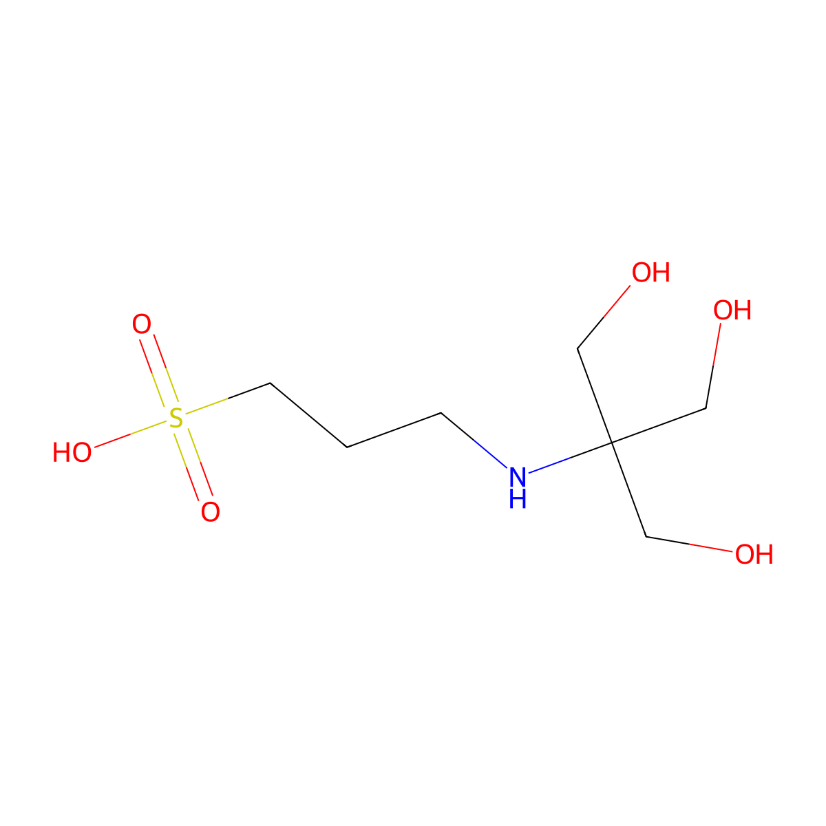 N-(Tris(hydroxymethyl)methyl)-3-aminopropanesulfonic acid molecular structure, CAS 29915-38-6