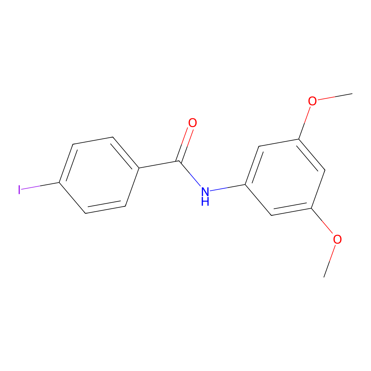N-(3,5-dimethoxyphenyl)-4-iodobenzamide molecular structure, CAS 299159-19-6
