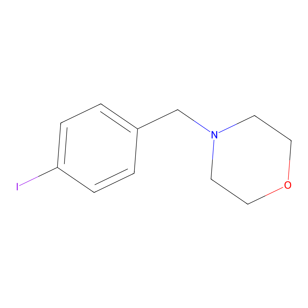 4-(4-Iodobenzyl)morpholine molecular structure, CAS 299159-27-6