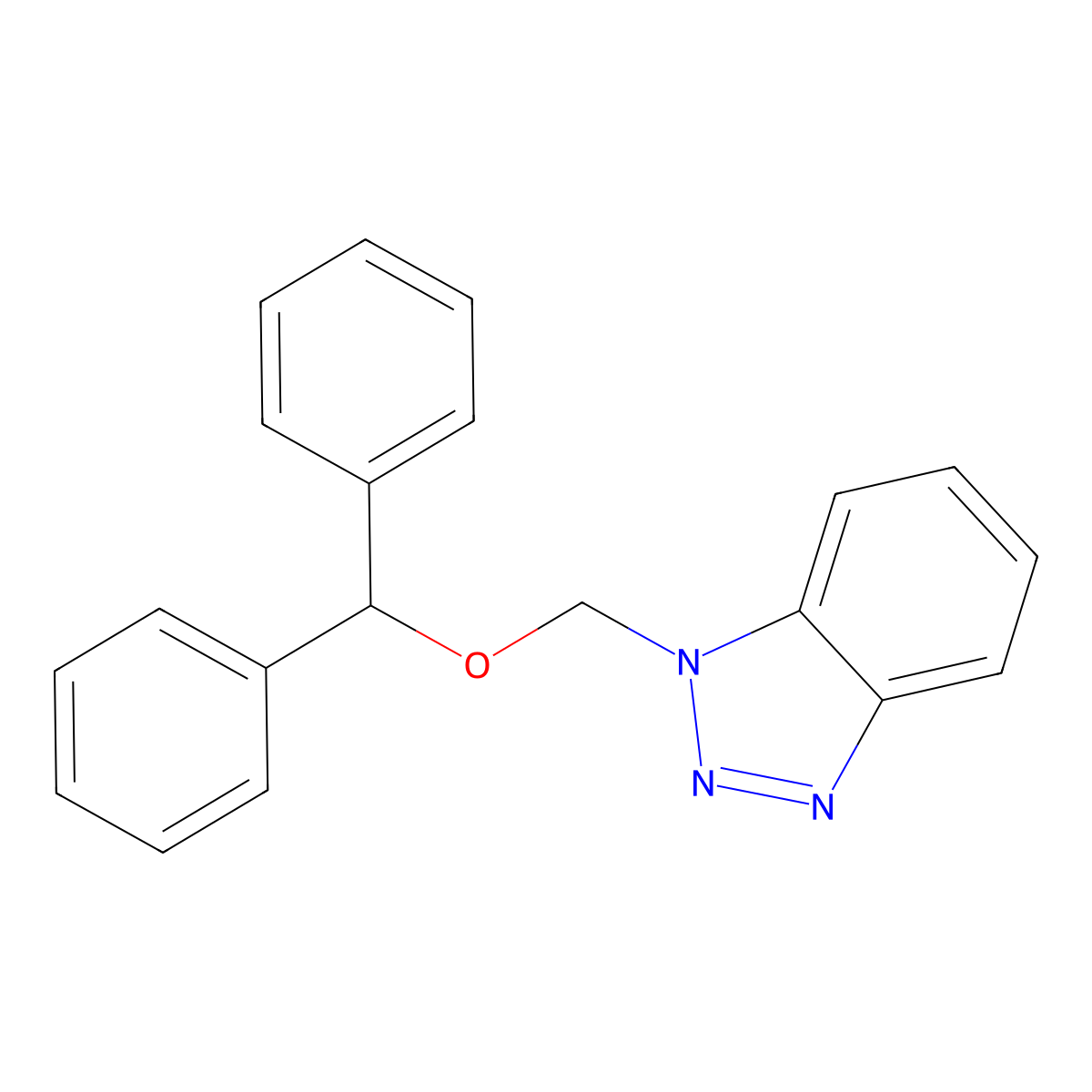 1-[(Diphenylmethoxy)methyl]-1H-1,2,3-benzotriazole molecular structure, CAS 299159-57-2