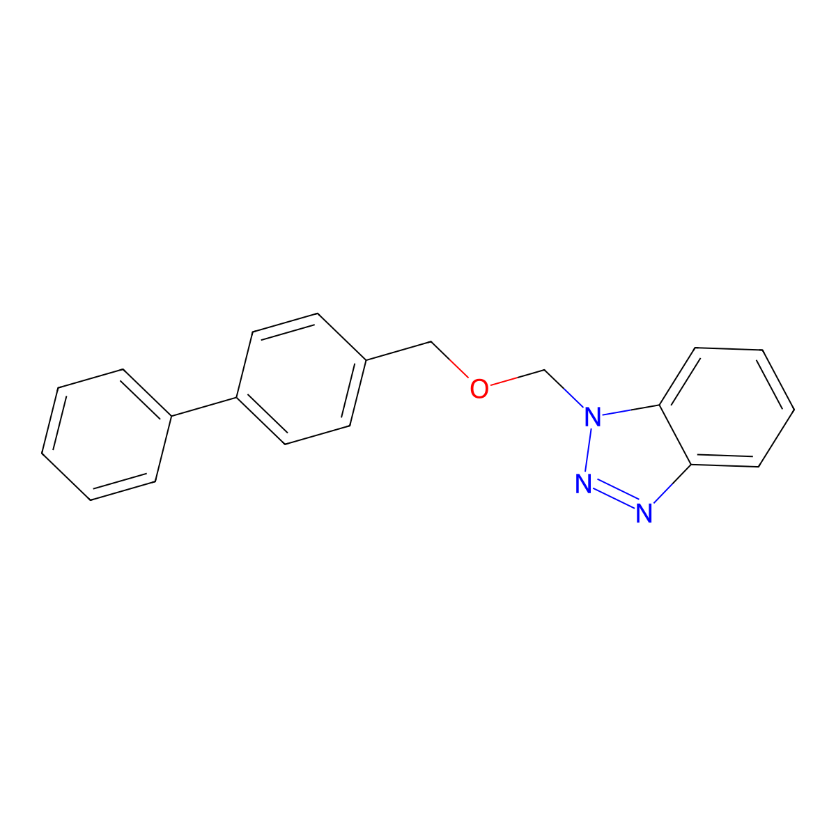 1-[(4-Phenylphenyl)methoxymethyl]benzotriazole molecular structure, CAS 299159-59-4