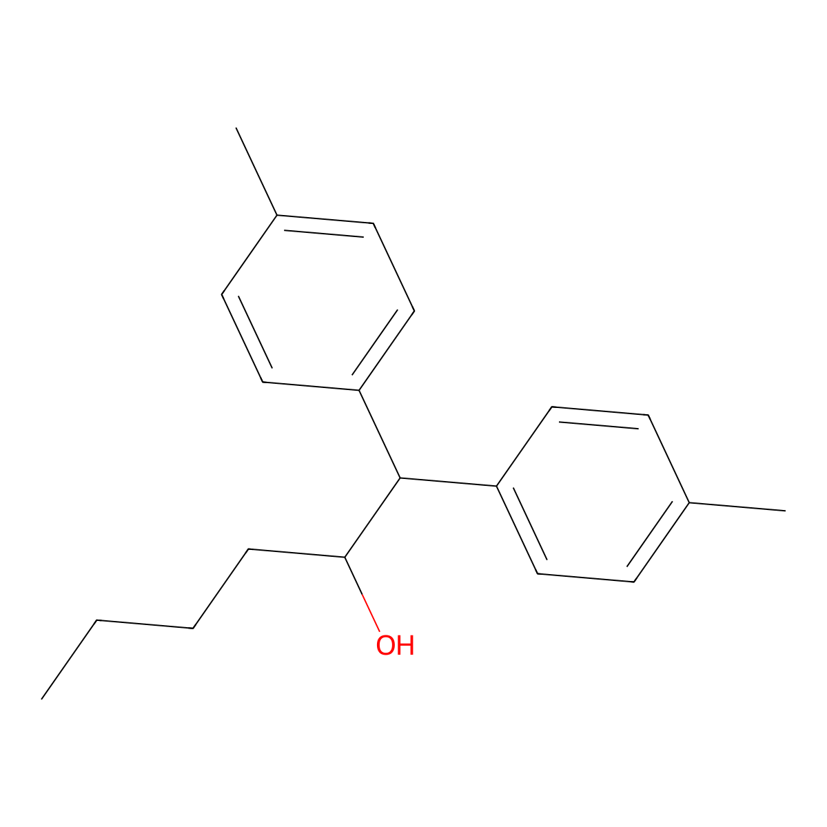 1,1-Bis(4-methylphenyl)hexan-2-ol molecular structure, CAS 299159-60-7