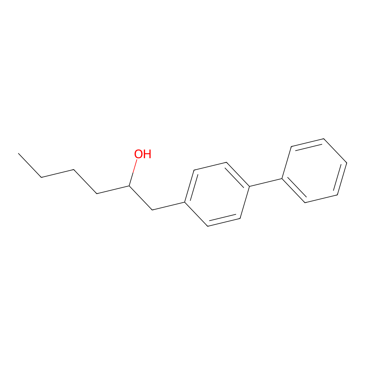 1-(4-Phenylphenyl)hexan-2-ol molecular structure, CAS 299159-61-8