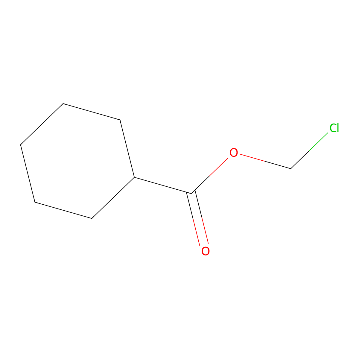 Chloromethyl cyclohexanecarboxylate molecular structure, CAS 29916-48-1