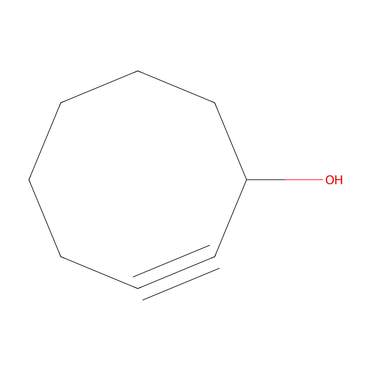 Cyclooct-2-yn-1-ol molecular structure, CAS 29916-92-5